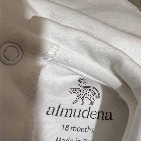 almudena navy rocking horses smocked romper size 18M made in Peru Pima Cotton - Picture 7 of 11